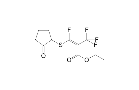 ethyl (2E)-3-fluoro-3-[(2-oxocyclopentyl)sulfanyl]-2-(trifluoromethyl)-2-propenoate