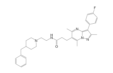 pyrazolo[1,5-a]pyrimidine-6-propanamide, 3-(4-fluorophenyl)-2,5,7-trimethyl-N-[2-[4-(phenylmethyl)-1-piperidinyl]ethyl]-