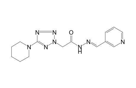 5-piperidino-2H-tetrazole-2-acetic acid, [(3-pyridyl)methylene]hydrazide