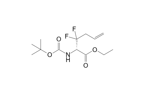 (2S)-Ethyl 2-[N-(tert-butoxycarbonyl)amino]-3,3-difluoro-5-hexeno-1-ate