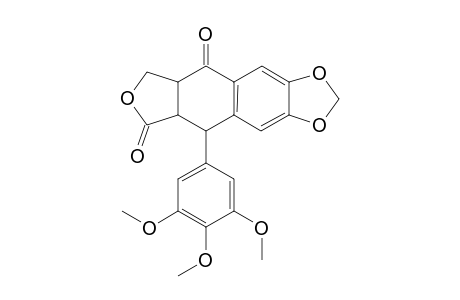 9-(3,4,5-trimethoxyphenyl)-5a,6,8a,9-tetrahydro-[2]benzofuro[5,6-f][1,3]benzodioxole-5,8-dione