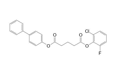 Glutaric acid, 2-chloro-6-fluorophenyl 4-biphenyl ester