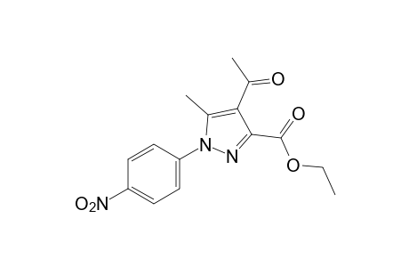 4-acetyl-5-methyl-1-(p-nitrophenyl)pyrazole-3-carboxylic acid, ethyl ester