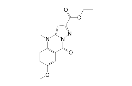 4,9-dihydro-7-methoxy-4-methyl-9-oxopyrazolo[5,1-b]quinazoline-2-carboxylic acid, ethyl ester