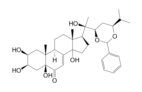 Cholest-7-en-6-one, 2,3,5,14,20-pentahydroxy-22,24-[(phenylmethylene)bis(oxy)]-, [2.beta.,3.beta.,5.beta.,22R(R),24S]-