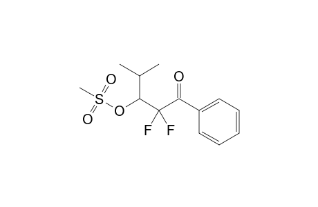 2,2-DIFLUORO-3-METHANESULFONYLOXY-4-METHYL-1-PHENYLPENTAN-1-ONE