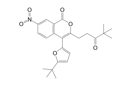 4-(5-tert-butyl-2-furanyl)-3-(4,4-dimethyl-3-oxopentyl)-7-nitro-2-benzopyran-1-one