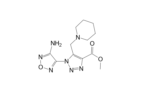 1H-[1,2,3]Triazole-4-carboxylic acid, 1-(4-aminofurazan-3-yl)-5-piperidin-1-ylmethyl-, methyl ester