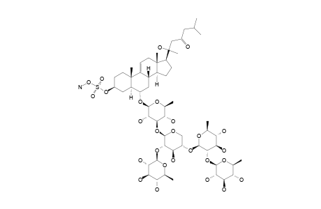 6-ALPHA-[(O-BETA-D-FUCOPYRANOSYL-(1->2)-O-BETA-D-CHINOVOPYRANOSYL-(1->4)-O-[BETA-D-CHINOVOPYRANOSYL-(1->2)]-O-BETA-D-XYLOPYRANOSYL-(1->3)-BETA-D-CHINOVOPYRANOS