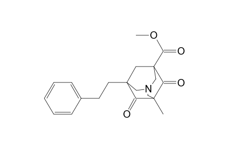 1-Azatricyclo[3.3.1.13,7]decane-3-carboxylic acid, 5-methyl-4,6-dioxo-7-(2-phenylethyl)-, methyl ester