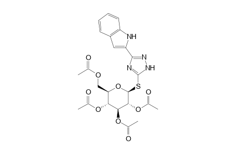 (2S,3R,4S,5R,6R)-2-((3-(1H-indol-2-yl)-1H-1,2,4-triazol-5-yl)thio)-6-(acetoxymethyl)tetrahydro-2H-pyran-3,4,5-triyl triacetate