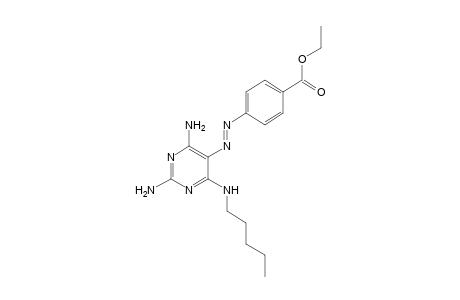 p-{[2,4-diamino-6-(pentylamino)pyrimidin-5-yl]azo}benzoic acid, ethyl ester