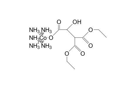 (3,3-Bis[ethoxycarbonyl]-2-hydroxy-propanato)-pentaamino cobalt dication