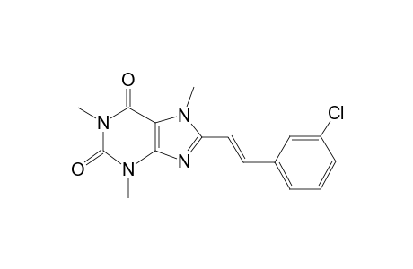 1,2,3,6-Tetrahydropurin-2,6-dione, 1,3,7-trimethyl-8-[2-(3-chlorophenyl)ethenyl]-