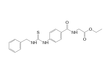 p-(3-benzyl-2-thioureido)hippuric acid, ethyl ester