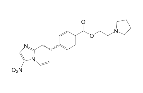 p-[2-(5-nitro-1-vinyltmidazol-2-yl)vinyl]benzoic acid, 2-(1-pyrrolidinyl) ethyl ester