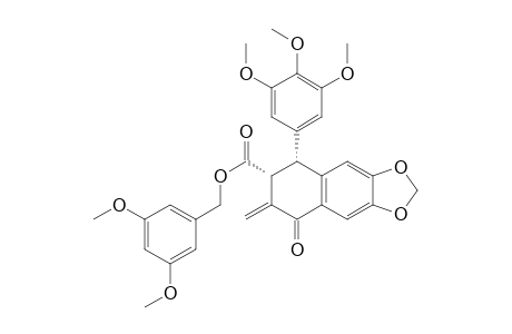 3,5-DIMETHOXYBENZYL-[5R-(5-ALPHA,6-ALPHA)]-5,6,7,8-TETRAHYDRO-7-METHYLIDENE-8-OXO-5-(3,4,5-TRIMETHOXYPHENYL)-NAPHTHO-[2,3-D]-[1,3]-DIOXOLE-6-CARBOXYLATE