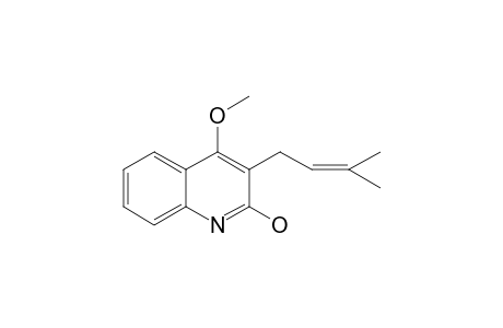 2-HYDROXY-4-METHOXY-3-(3'-METHYL-2'-BUTENYL)-QUINOLINE