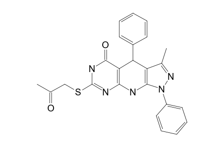 3-METHYL-7-(2-OXO-PROPYLTHIO)-1,4-DIPHENYL-4,6,9-TRIHYDRO-PYRAZOLO-[5,4-B]-PYRIMIDINO-[5,4-E]-PYRIDIN-5-ONE