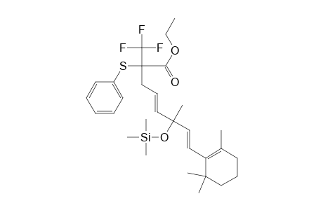 Ethyl (4E,7E)-6-methyl-8-(2,6,6-trimethyl-1-cyclohexen-1-yl)-2-phenylthio-2-(trifluoromethyl)-6-(trimethylsilyloxy)-4,7-octadienoate