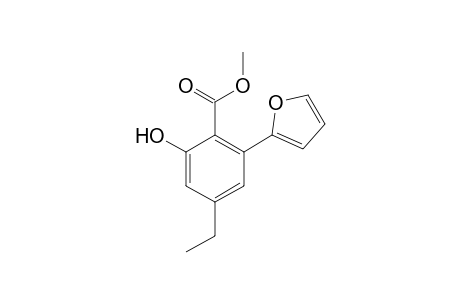 Methyl 6-hydroxy-4-ethyl-2-(2'-furyl)-benzoate