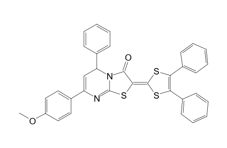 2-(4,5-Diphenyl-1,3-dithiol-2-ylidene)-7-(4-methoxyphenyl)-5-phenyl-5H-[1,3]thiazolo[3,2-a]pyrimidin-3(2H)-one