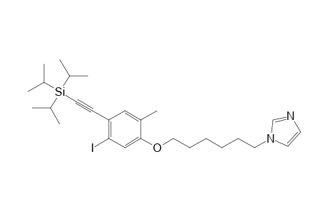 1-{6'-[5''-iodo-2"-methyl-4"-[(triisopropylsilyl)ethynyl]phenoxy]hexyl}-1H-imidazole