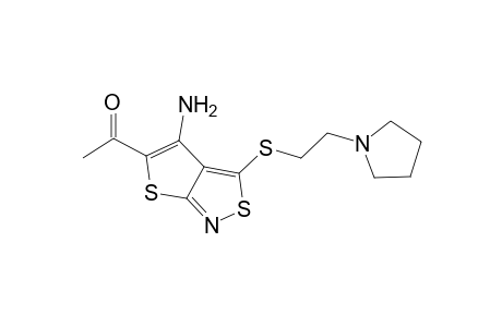 1-(4-Amino-3-([2-(1-pyrrolidinyl)ethyl]sulfanyl)thieno[2,3-c]isothiazol-5-yl)ethanone