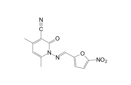 1,2-dihydro-4,6-dimethyl-1-[(5-nitrofurfurylidene)amino]-2-2-oxonicotinonitrile