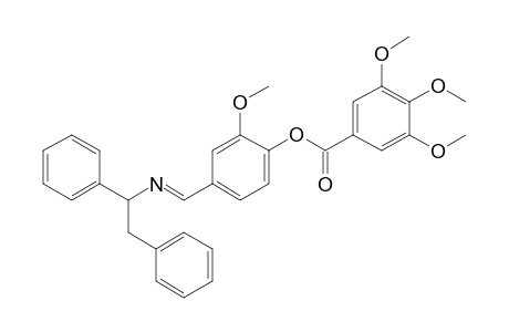 4-[N-(1,2,-diphenylethyl)formimidoyl]-2-methoxyphenol, 3,4,5-trimethoxybenzoate
