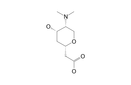 2-ALPHA-CARBOXYMETHYL-5-ALPHA-DIMETHYLAMINO-4-ALPHA-HYDROXY-TETRAHYDROPYRAN