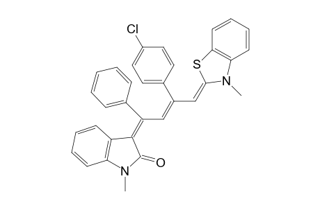 (E)-3-((2Z,4Z)-3-(4-Chlorophenyl)-4-(3-methylbenzo[d]thiazol-2(3H)-ylidene)- 1-phenylbut-2-en-1-ylidene)-1-methylindolin-2-one