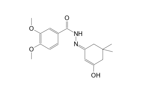 N'-[(1E)-3-hydroxy-5,5-dimethyl-2-cyclohexen-1-ylidene]-3,4-dimethoxybenzohydrazide