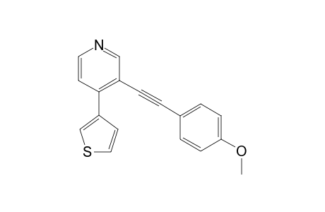 3-((4-Methoxyphenyl)ethynyl)-4-(thien-3-yl)pyridine