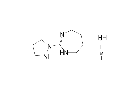 2-(Pyrazolidin-1-yl)-4,5,6,7-tetrahydro-1H-1,3-diazepine hydrotriiodide