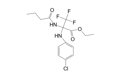 Ethyl 2-butyramido-2-(4-chloroanilino)-3,3,3-triflioropropionate