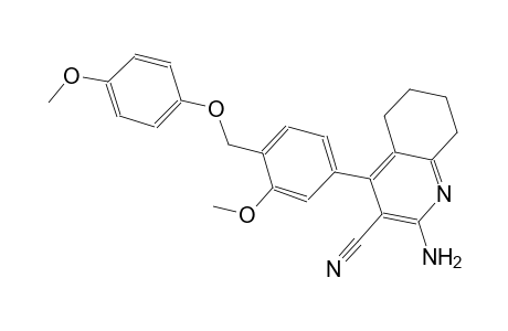 2-amino-4-{3-methoxy-4-[(4-methoxyphenoxy)methyl]phenyl}-5,6,7,8-tetrahydro-3-quinolinecarbonitrile