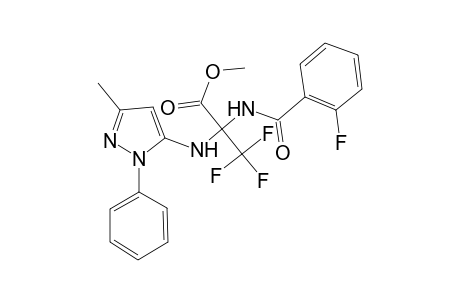 3,3,3-Trifluoro-2-(2-fluoro-benzoylamino)-2-(5-methyl-2-phenyl-2H-pyrazol-3-ylamino)-propionic acid methyl ester