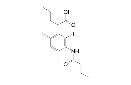 2-(3-butyramido-2,4,6-triiodophenyl)valeric acid