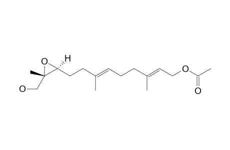 Oxiranemethanol, 3-[9-(acetyloxy)-3,7-dimethyl-3,7-nonadienyl]-2-methyl-, [2S-[2.alpha.,3.beta.(3E,7E)]]-