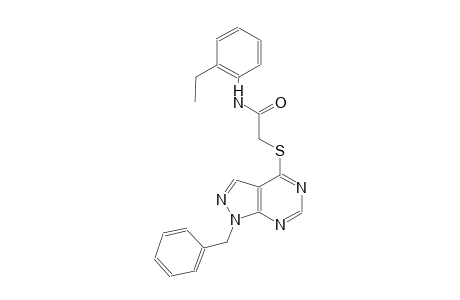 2-[(1-benzyl-1H-pyrazolo[3,4-d]pyrimidin-4-yl)sulfanyl]-N-(2-ethylphenyl)acetamide
