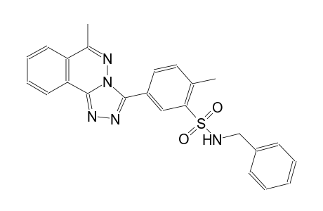 N-benzyl-2-methyl-5-(6-methyl[1,2,4]triazolo[3,4-a]phthalazin-3-yl)benzenesulfonamide