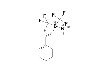 (E)-N-methylmethylenimine(N-B)-1-cyclohexen-1-yl-2-bis(trifluoromethyl)borylethylene
