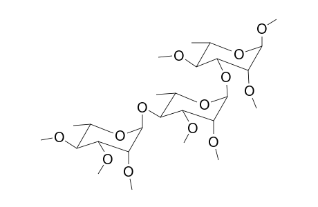 Methyl-2,4-di-o-methyl-3-o-[(2,3-di-o-methyl.alpha.L-rhamnopyranosyl)-4-o-(2,3,4-tri-o-methyl.alpha.L-rhamnopyranosyl)].alpha.L-rhamnopyranoside