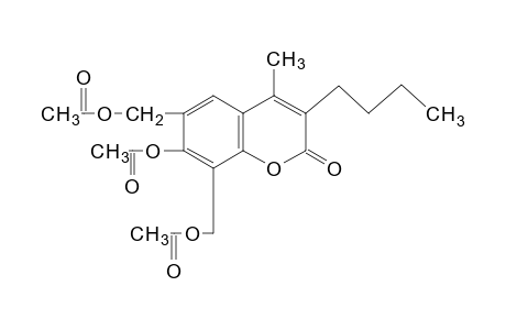 6,8-bis(hydroxymethyl)-3-butyl-7-hydroxy-4-methylcoumarin, triacetate