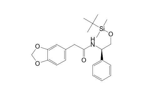 (R)-N-(1-PHENYL-2-TERT.-BUTYLDIMETHYLSILYLETHOXY)-2-(3,4-METHYLENEDIOXYPHENYL)-ACETAMIDE