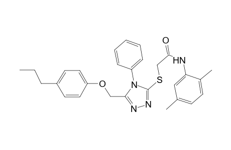 N-(2,5-dimethylphenyl)-2-({4-phenyl-5-[(4-propylphenoxy)methyl]-4H-1,2,4-triazol-3-yl}sulfanyl)acetamide