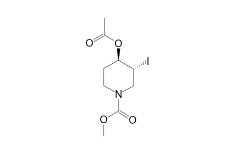 METHYL-(3R*,4R*)-4-ACETOXY-3-IODO-1-PIPERIDINECARBOXYLATE