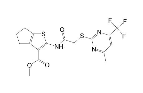 methyl 2-[({[4-methyl-6-(trifluoromethyl)-2-pyrimidinyl]sulfanyl}acetyl)amino]-5,6-dihydro-4H-cyclopenta[b]thiophene-3-carboxylate