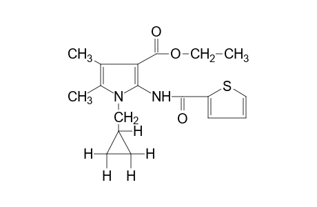 1-(cyclopropylmethyl)-4,5-dimethyl-2-(2-thiophenecarboxamido) pyrrole-3-carboxylic acid, ethyl ester